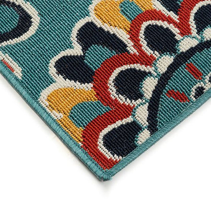  Sonoma Goods For Life® Floral Medallion Indoor / Outdoor Area Or Throw Rug