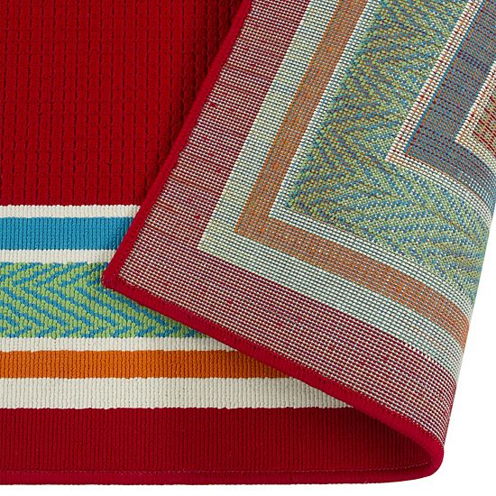  Sonoma Goods For Life® Border Stripe Indoor/Outdoor Area Rug