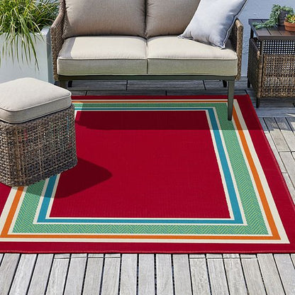  Sonoma Goods For Life® Border Stripe Indoor/Outdoor Area Rug
