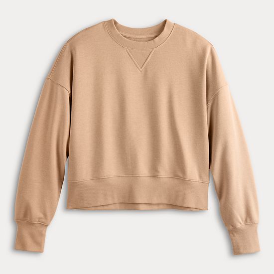  Women's Sonoma Goods For Life® Boxy Crewneck Sweatshirt