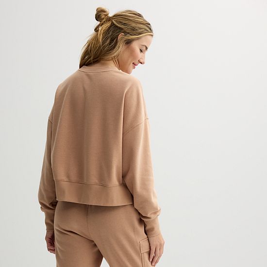  Women's Sonoma Goods For Life® Boxy Crewneck Sweatshirt