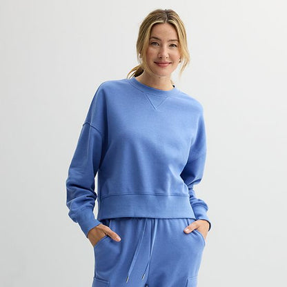  Women's Sonoma Goods For Life® Boxy Crewneck Sweatshirt