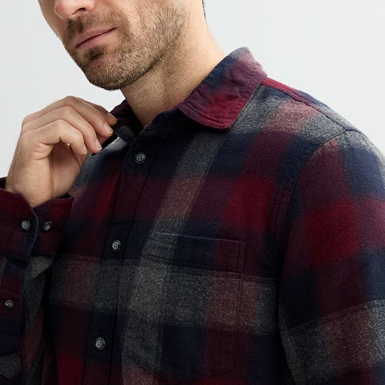  Men's Sonoma Goods For Life® One Pocket Flannel Button-Down Shirt