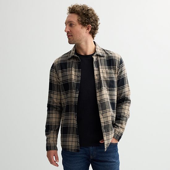  Men's Sonoma Goods For Life® One Pocket Flannel Button-Down Shirt