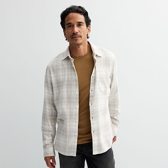  Men's Sonoma Goods For Life® One Pocket Flannel Button-Down Shirt