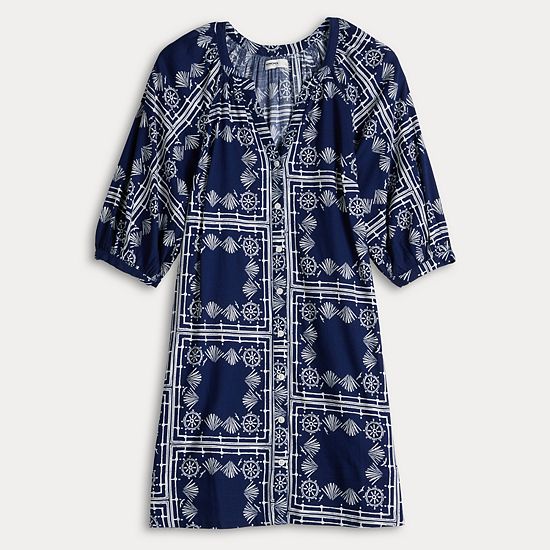  Women's Sonoma Goods For Life® Button Front Shift Dress