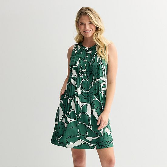  Petite Sonoma Goods For Life® Sleeveless Pintuck Dress