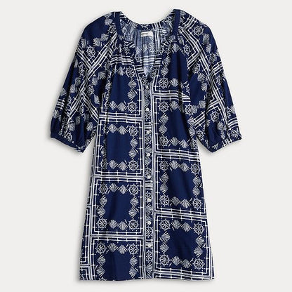  Petite Sonoma Goods For Life® Button-Front Shift Dress