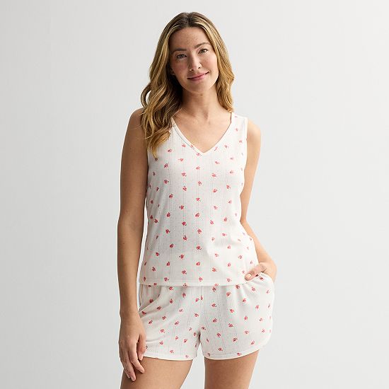  Women's Sonoma Goods For Life® Pointelle Sleep Tank
