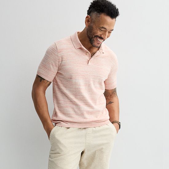  Men's Sonoma Goods For Life® Short Sleeve Sweater Polo