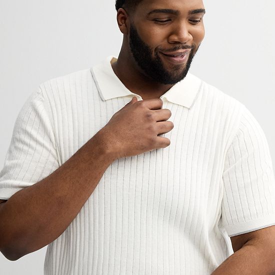  Big & Tall Sonoma Goods For Life® Tipped Sweater Polo