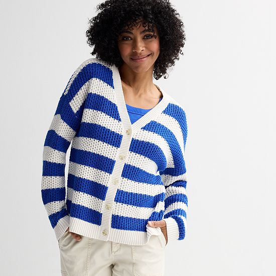  Petite Sonoma Goods For Life® Button-Front Cardigan