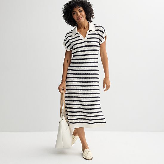  Petite Sonoma Goods For Life® Collared Sweater Dress