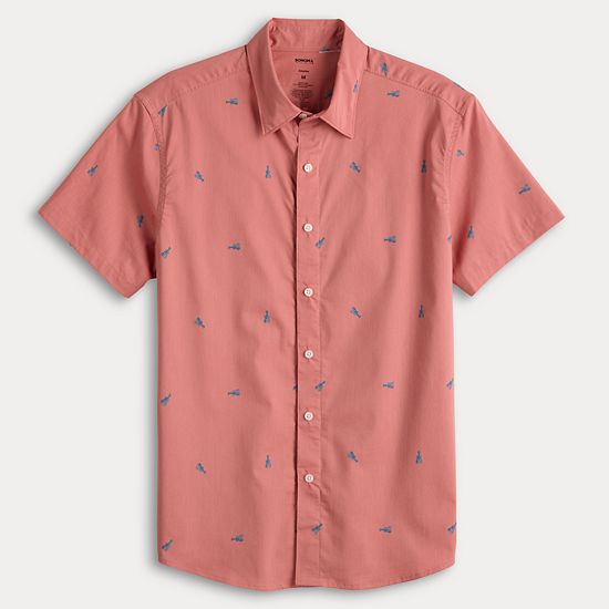  Men's Sonoma Goods For Life® Adaptive Short Sleeve Performance Button-Down Shirt