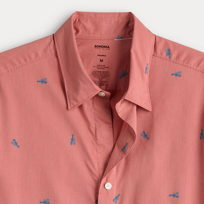  Men's Sonoma Goods For Life® Adaptive Short Sleeve Performance Button-Down Shirt