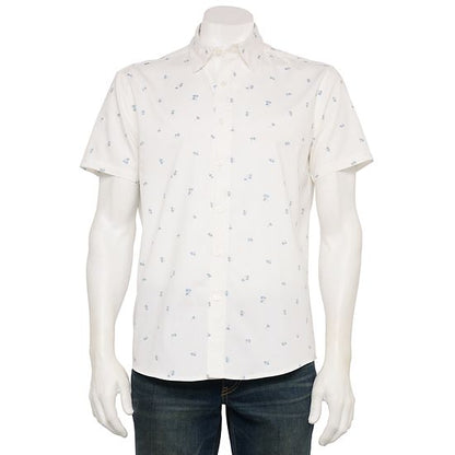  Men's Sonoma Goods For Life® Adaptive Short Sleeve Performance Button-Down Shirt