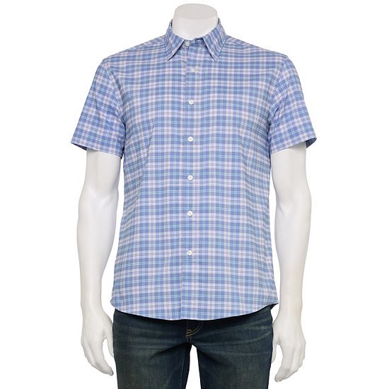  Men's Sonoma Goods For Life® Adaptive Short Sleeve Performance Button-Down Shirt