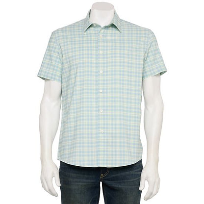  Men's Sonoma Goods For Life® Adaptive Short Sleeve Performance Button-Down Shirt