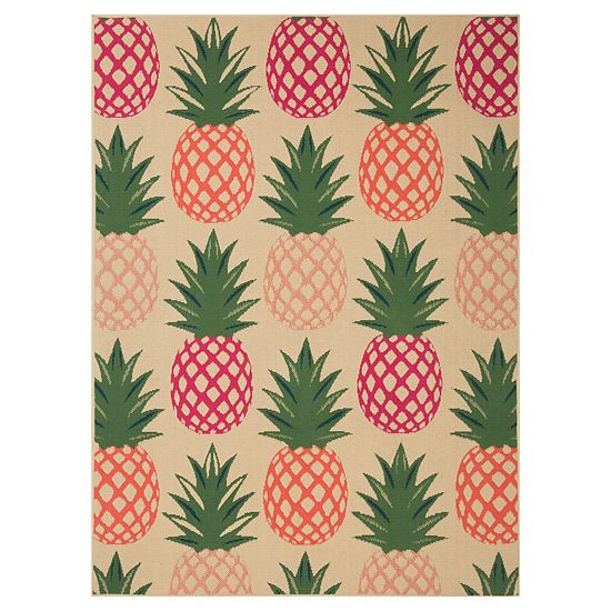  Sonoma Goods For Life® Bright Pineapple Indoor/Outdoor Area Rug
