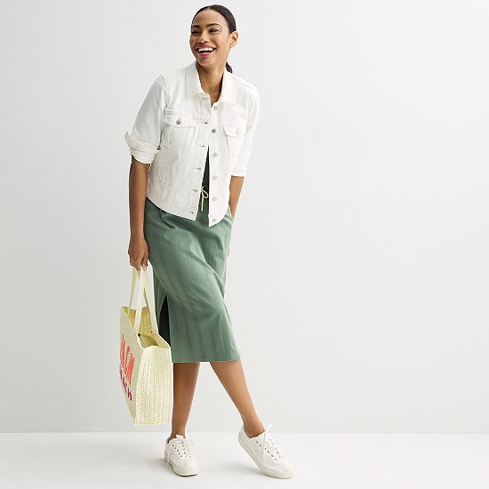  Petite Sonoma Goods For Life® Button-Down Denim Jacket