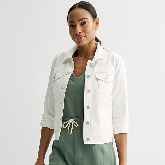  Petite Sonoma Goods For Life® Button-Down Denim Jacket