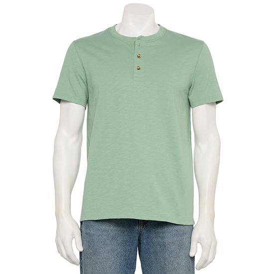  Men's Sonoma Goods For Life® Adaptive Essential Short Sleeve Henley T-Shirt