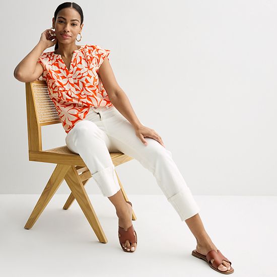  Women's Sonoma Goods For Life® Ruffle Dolman Sleeve Shirt