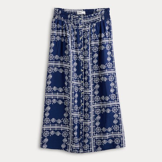  Women's Sonoma Goods For Life® Button-Front Midi Skirt
