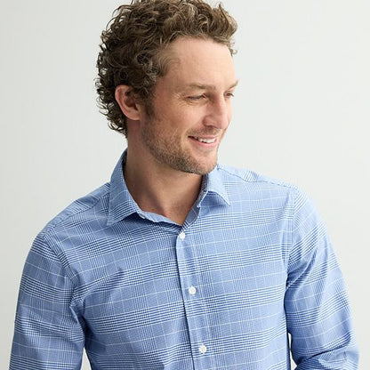  Men's Sonoma Goods For Life® Long-Sleeve Printed Slim Fit Performance Shirt