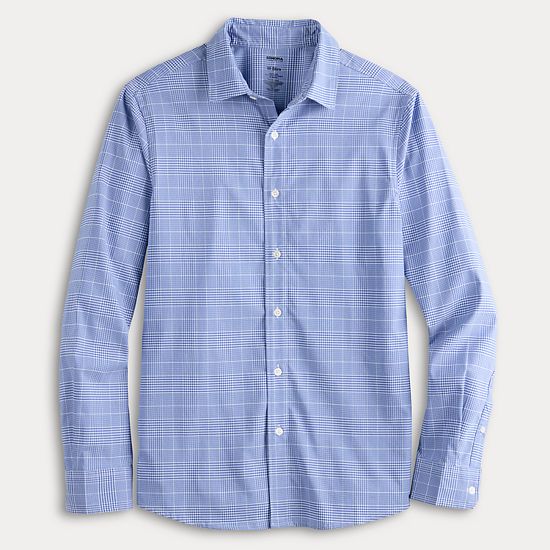  Men's Sonoma Goods For Life® Long-Sleeve Printed Slim Fit Performance Shirt