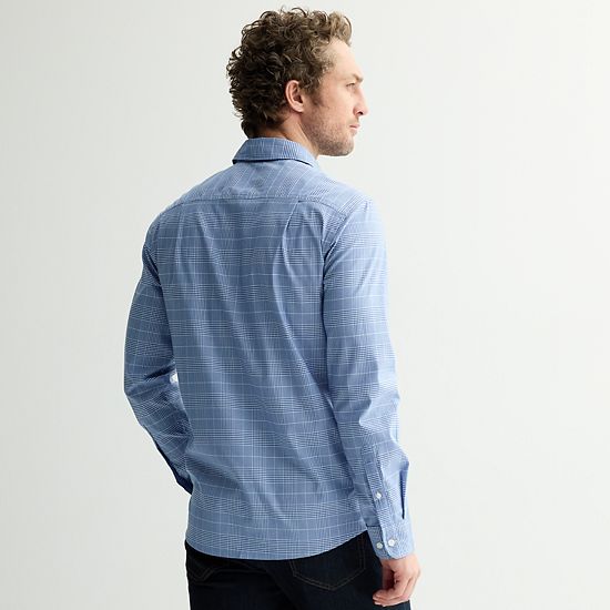  Men's Sonoma Goods For Life® Long-Sleeve Printed Slim Fit Performance Shirt
