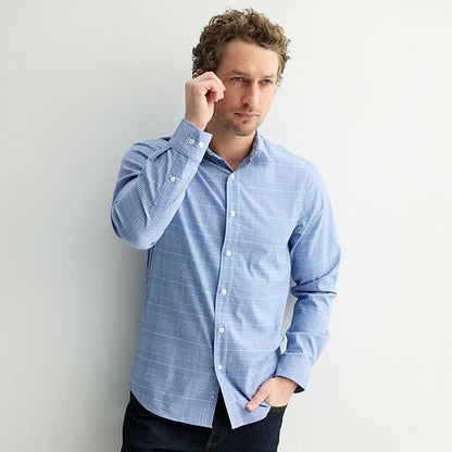  Men's Sonoma Goods For Life® Long-Sleeve Printed Slim Fit Performance Shirt