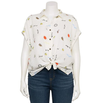  Plus Size Sonoma Goods For Life® Camp Shirt