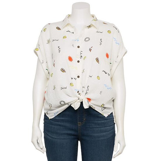  Plus Size Sonoma Goods For Life® Camp Shirt