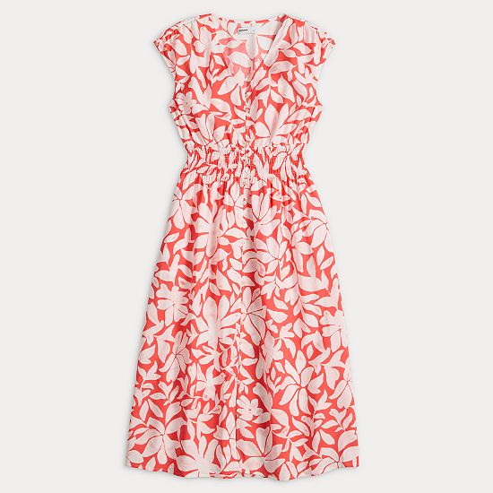  Petite Sonoma Goods For Life® Smock Button Midi Dress