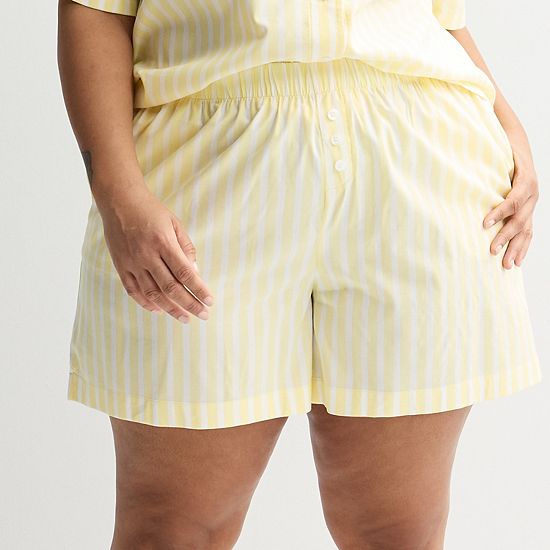  Plus Size Sonoma Goods For Life® Woven Separates Sleep Shorts
