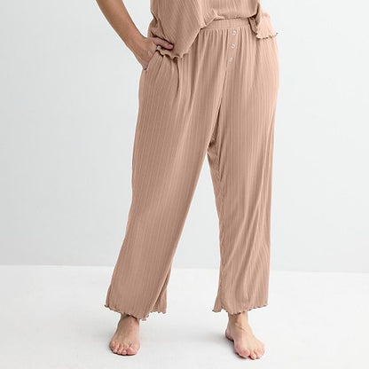  Plus Size Sonoma Goods For Life® Elevated Rib Pajama Pants
