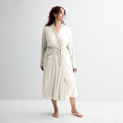  Plus Size Sonoma Goods For Life® Elevated Rib Sleep Robe
