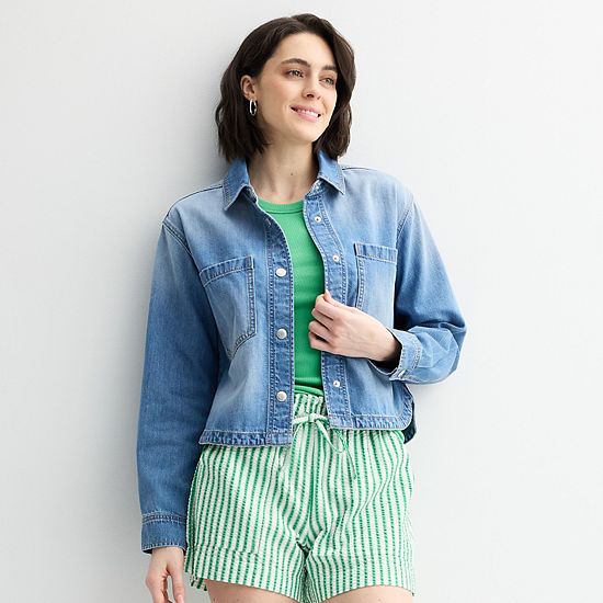  Women's Sonoma Goods For Life® Cropped Shacket