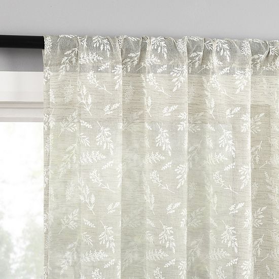  Sonoma Goods For Life® Nolia Sheer Rod Pocket Set Of 2 Window Curtain Panels