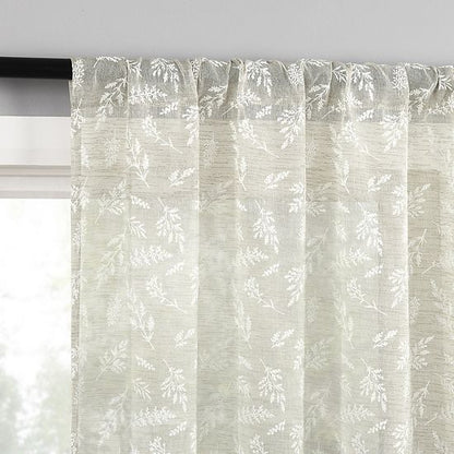  Sonoma Goods For Life® Nolia Sheer Rod Pocket Set Of 2 Window Curtain Panels