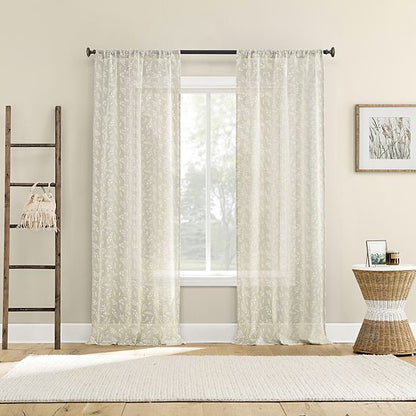  Sonoma Goods For Life® Nolia Sheer Rod Pocket Set Of 2 Window Curtain Panels