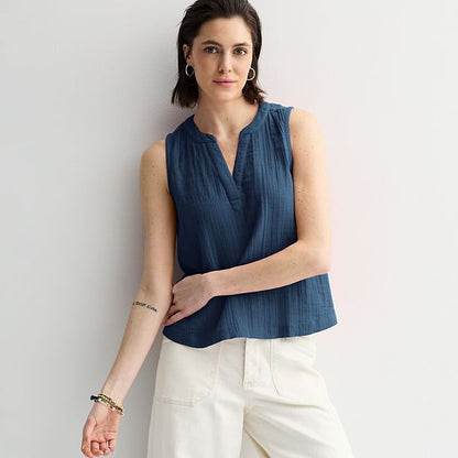  Women's Sonoma Goods For Life® Easy Soft Gauze Tank Top