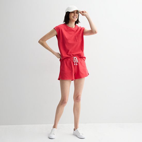 Women's Sonoma Goods For Life® Boxy Towel Terry Tee