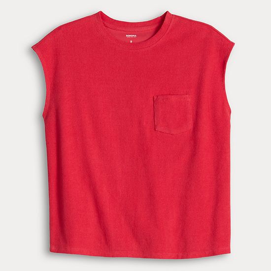  Women's Sonoma Goods For Life® Boxy Towel Terry Tee