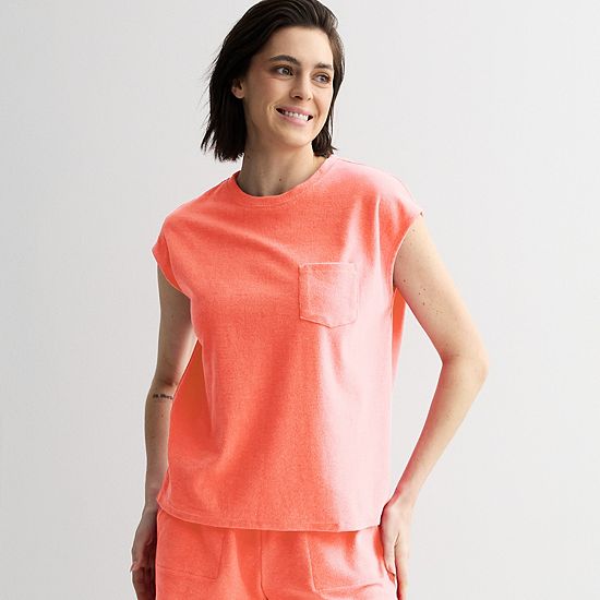  Women's Sonoma Goods For Life® Boxy Towel Terry Tee
