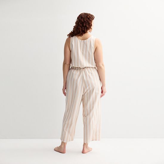  Plus Size Sonoma Goods For Life® Linen Like Woven Pajama Pants