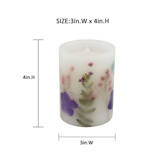  Sonoma Goods For Life® Purple Flower LED Candle