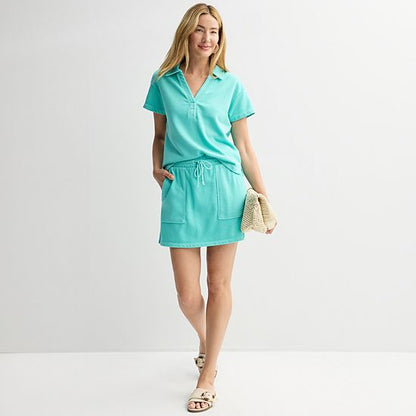  Women's Sonoma Goods For Life® Boxy Court Sport Polo Shirt