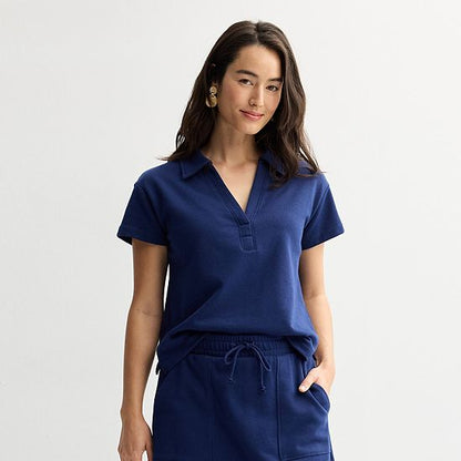  Women's Sonoma Goods For Life® Boxy Court Sport Polo Shirt